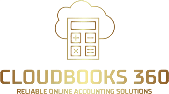 Cloudbooks360-transparent A gold cloud icon with database symbols above the text "CLOUDBOOKS 360" and "RELIABLE ONLINE ACCOUNTING SOLUTIONS.